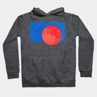 Geometric Abstract Parametric Design (Conections Red and blue) Hoodie